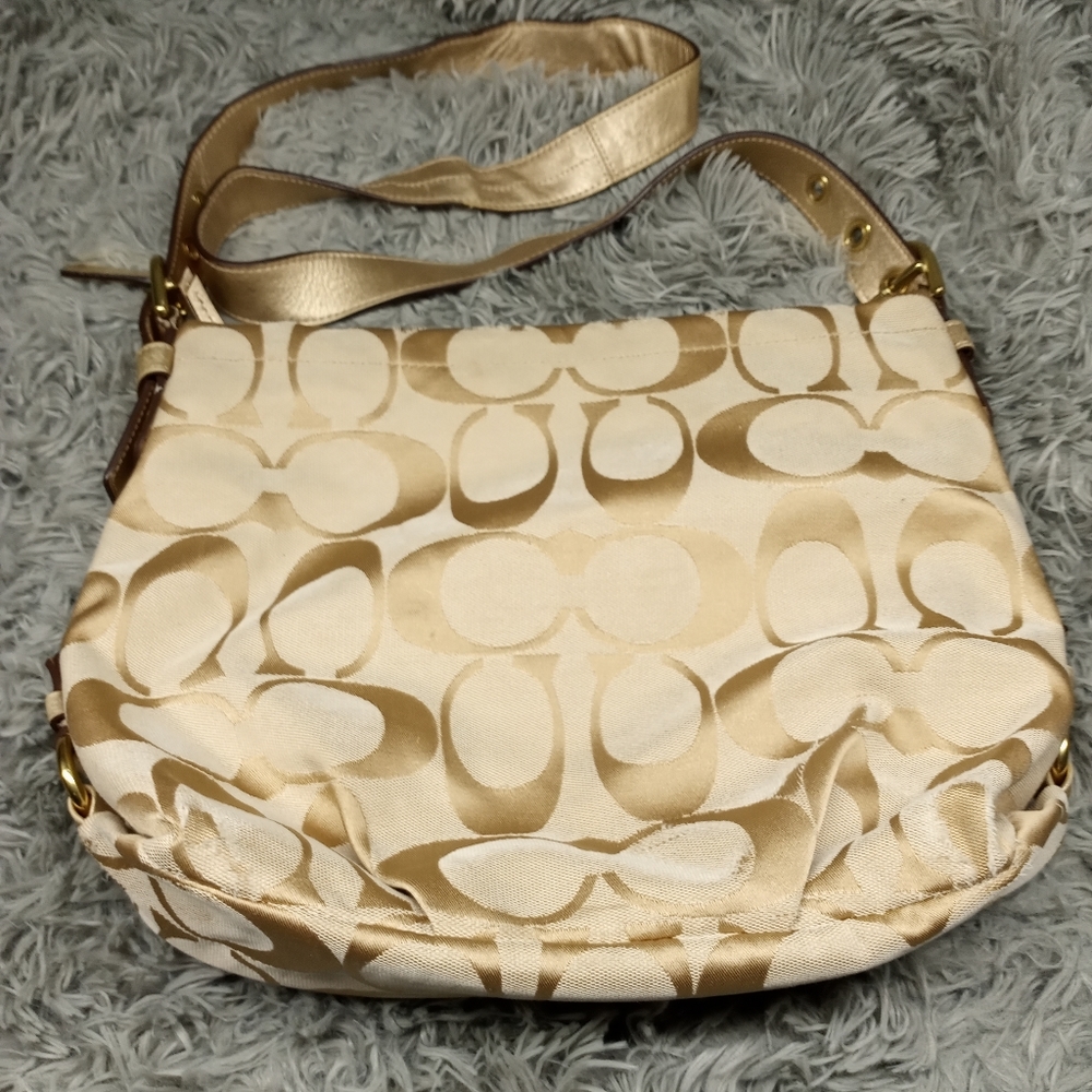 Gold Coach Handbag